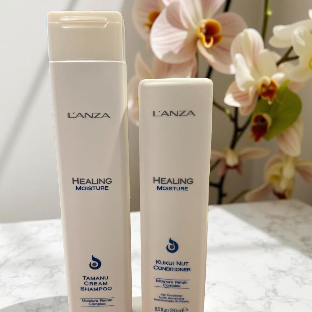 L'anza Hydrate Soften Tamanu Cream Shampoo Kukui Nut Conditioner